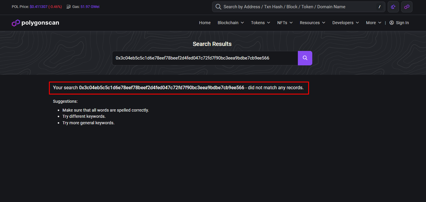Polygonscan Invalidtransaction Pn