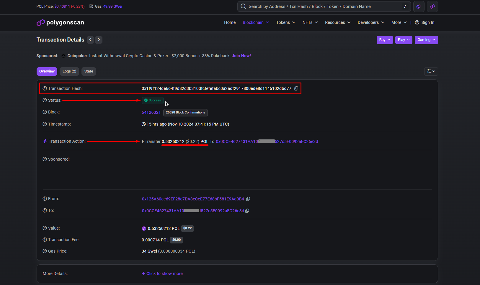 Polygonscan Validtransaction Pn