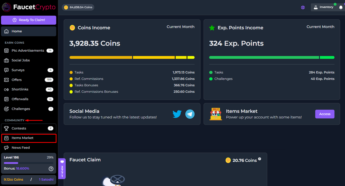 Faucetcrypto Community Itemsmarket Pn