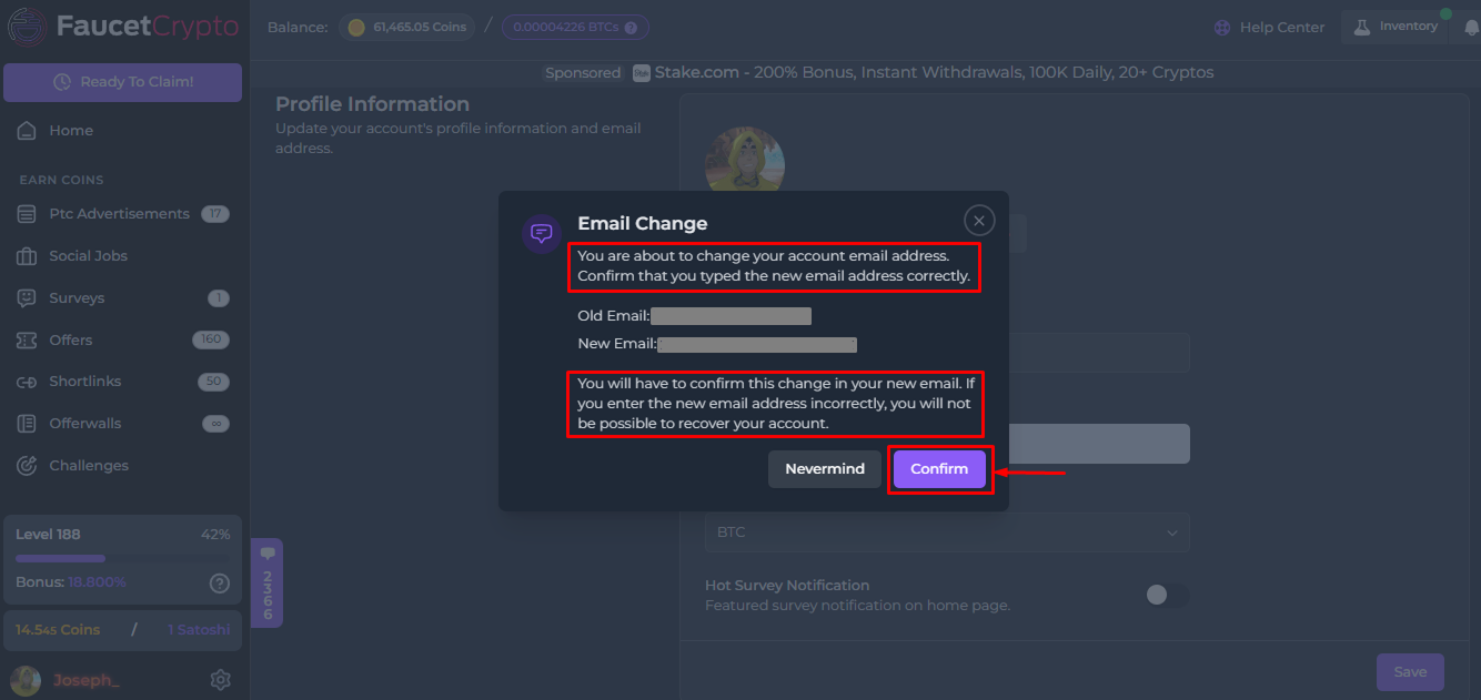 Faucetcrypto Emailchange Confirm Pn
