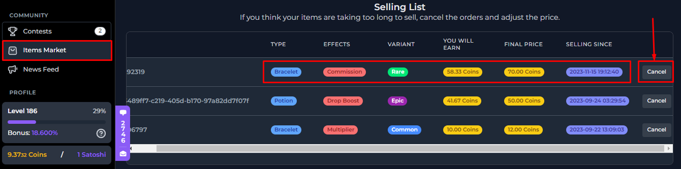 Faucetcrypto Itemsmarket Sellinglist Pn