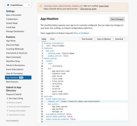 Chainlit App Slack - Chainlit