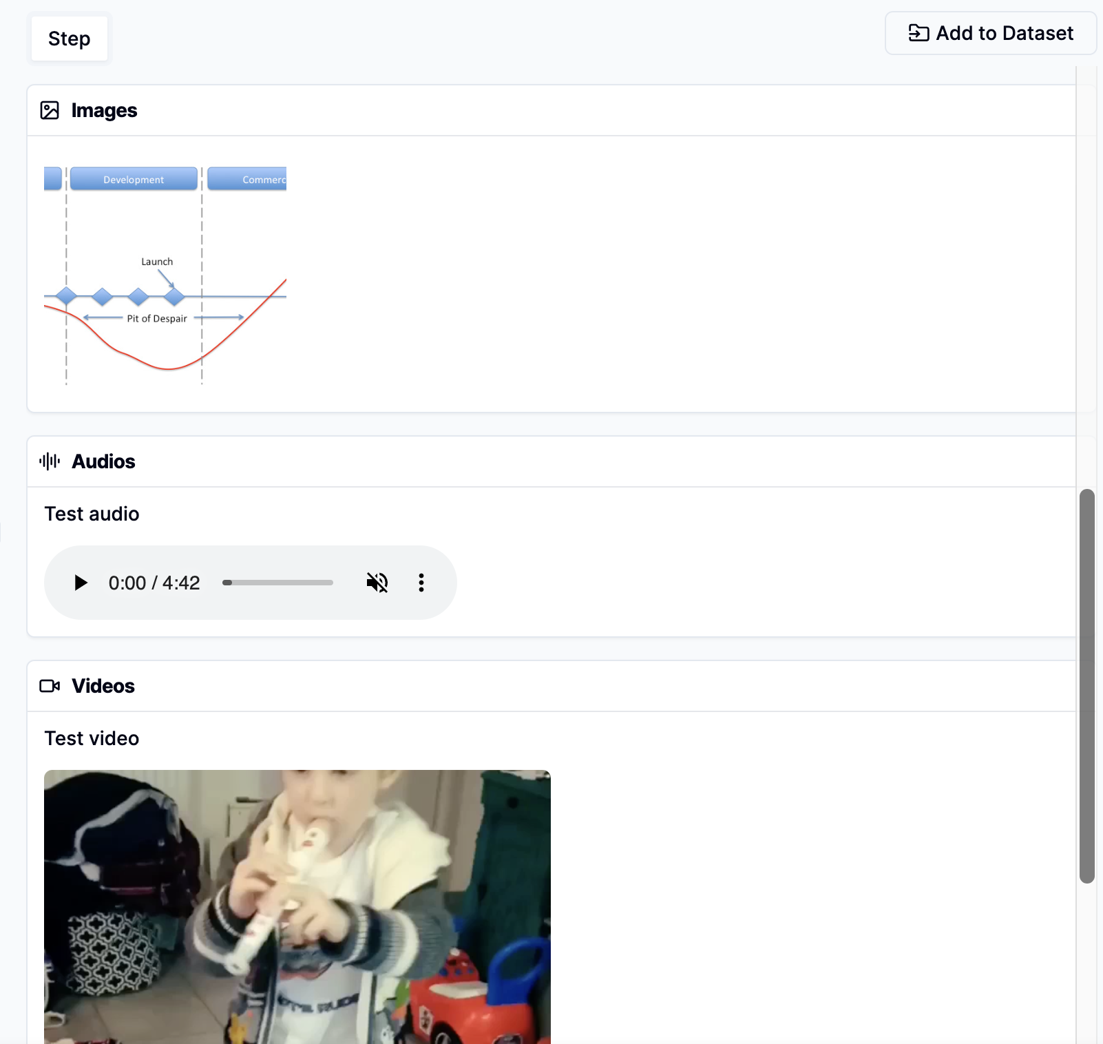 Attachments on a step