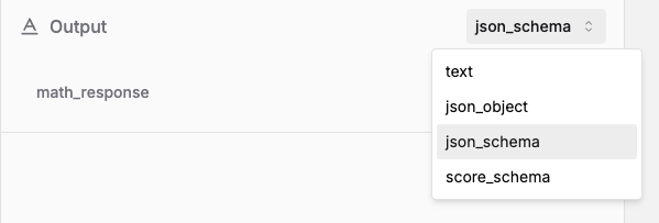 List of output formats.