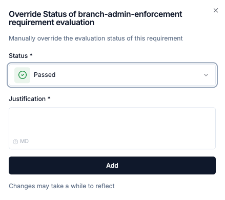 Creating a requirement override