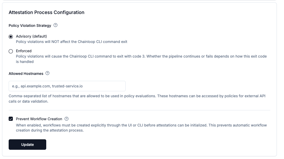 Prevent Workflow Creation UI