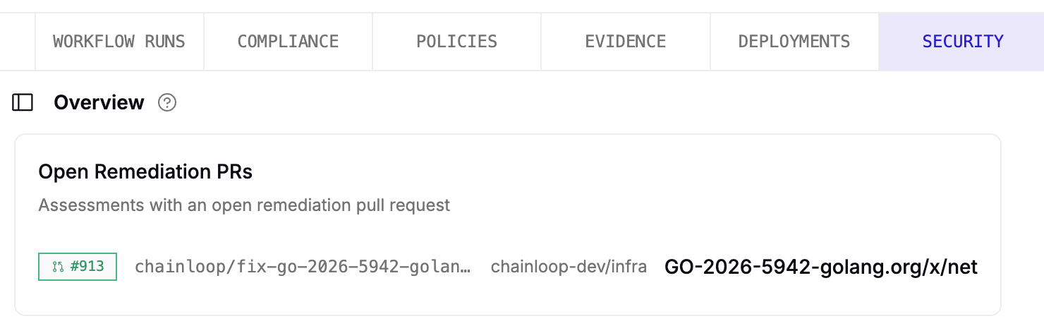Open Remediation PRs