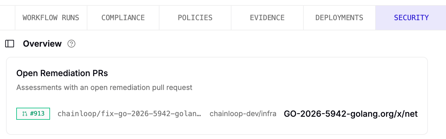 Open Remediation PRs