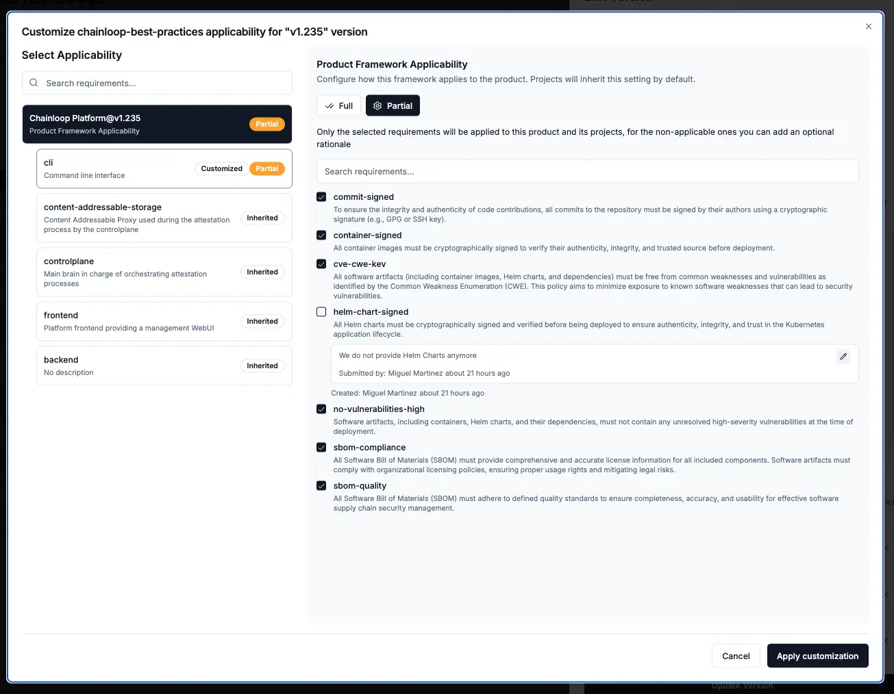 Compliance Applicability Matrix