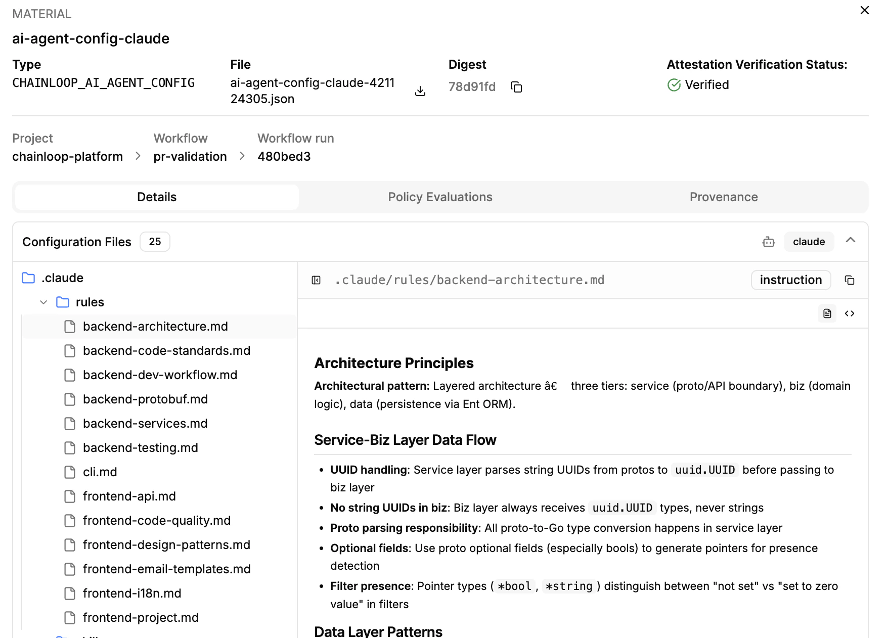 AI Agent Configuration Content Viewer