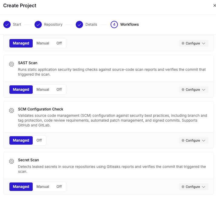Project & Workflow Onboarding Wizard