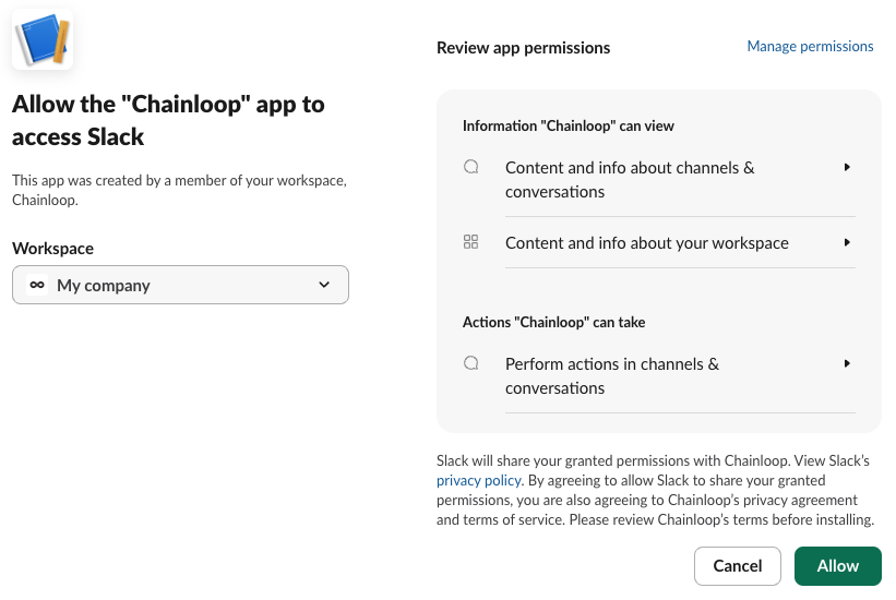 Native Slack App Integration