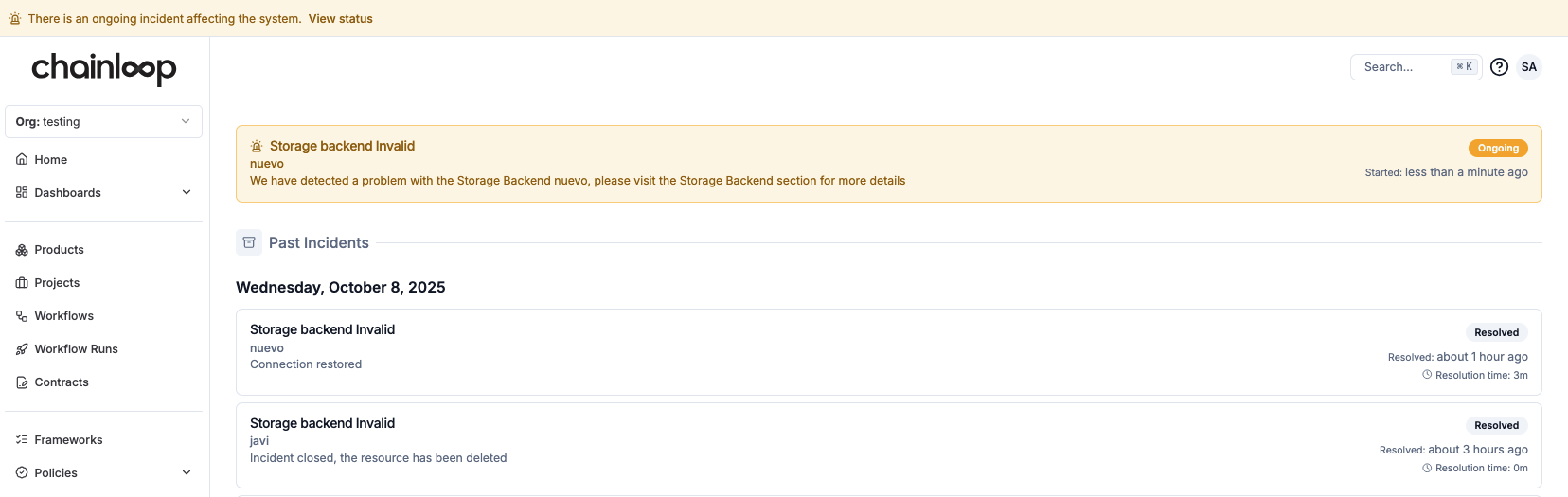 Status Page