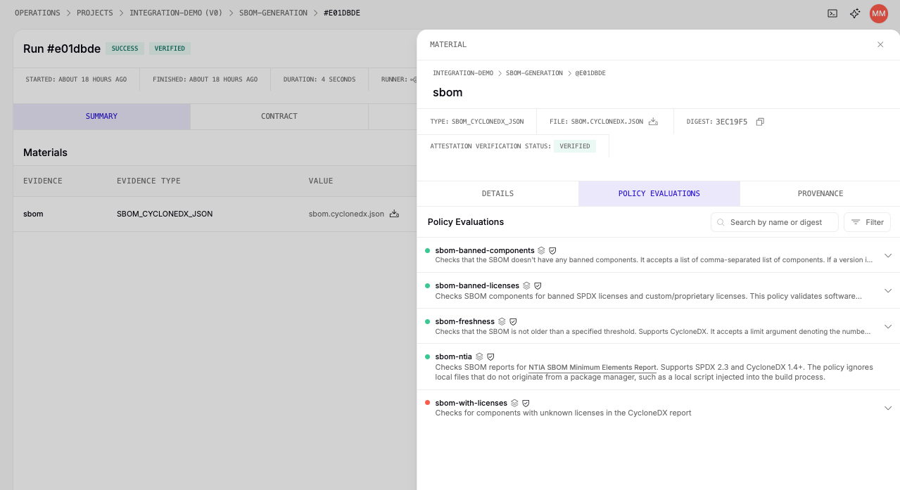 SBOM Quality Policy Evaluations