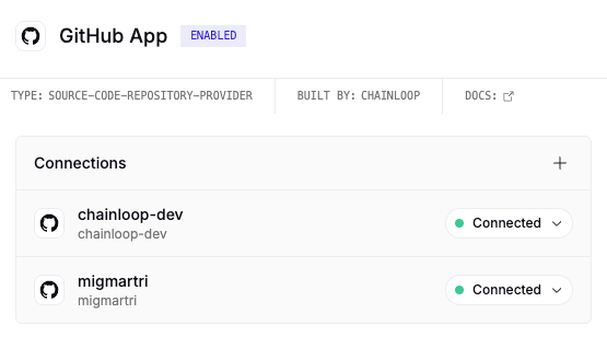 GitHub App Connections