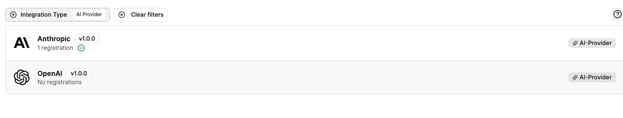 AI Provider integrations