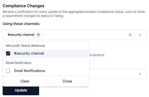Select notification channel