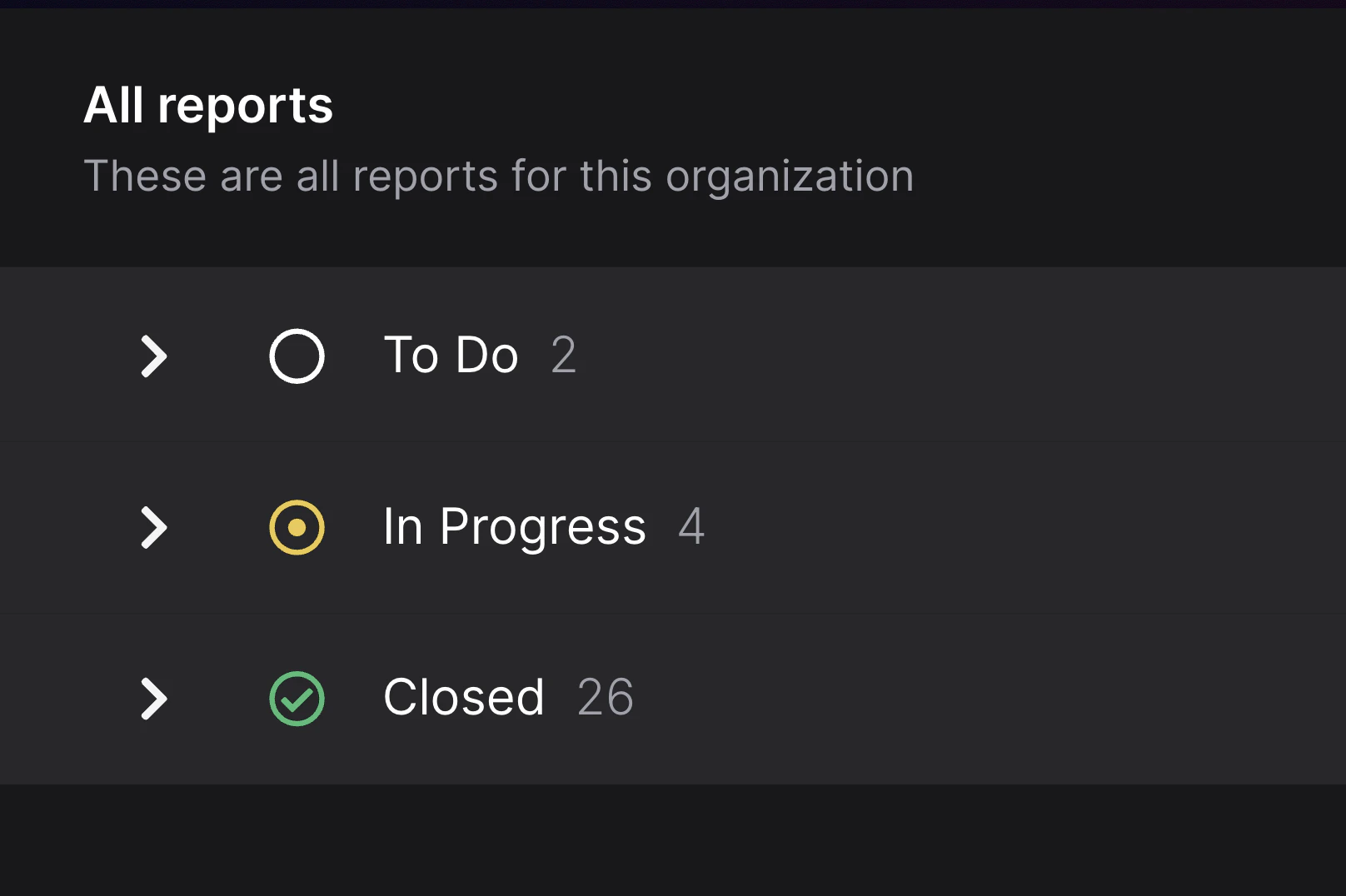 Report Statuses