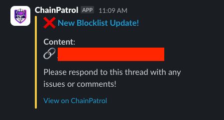 Blocklist Update Example