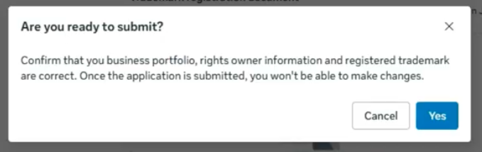 Confirm submission