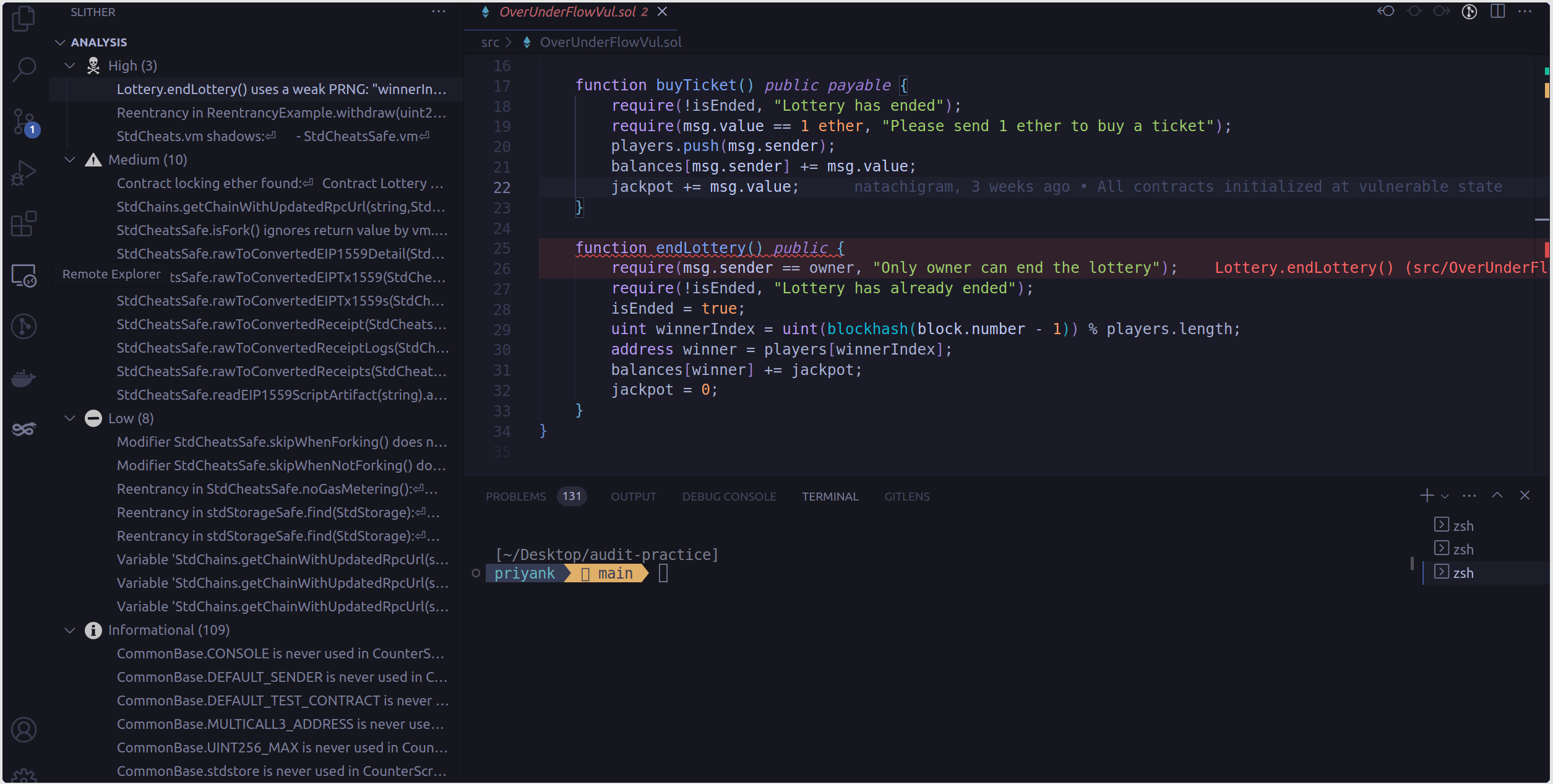 Example of Slither report