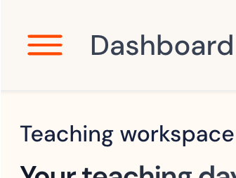 Teacher mobile navigation with Dashboard, Tests, Homework, Sections, and Help.