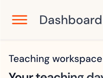 Teacher mobile navigation with Dashboard, Tests, Homework, Sections, and Help.
