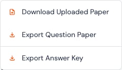 Preview Options menu for downloading the uploaded paper, exporting the question paper, and exporting the answer key.