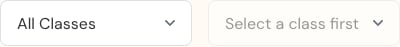 Section filters for class and section.
