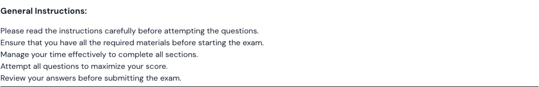 General assessment instructions shown before the questions.