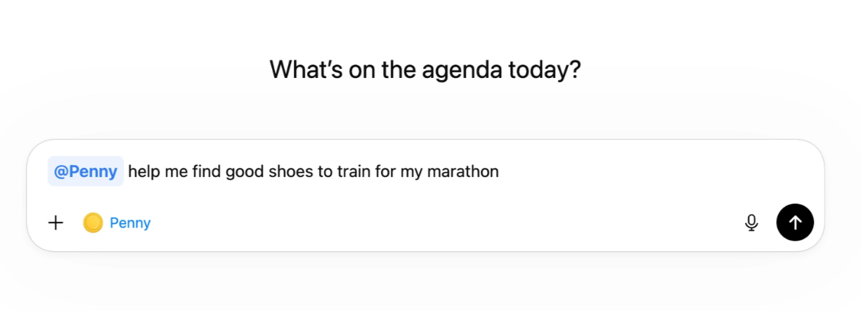 Penny running as a shopping app inside ChatGPT