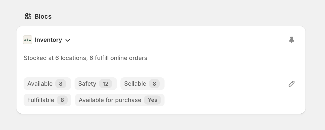 Safety stock on variant page