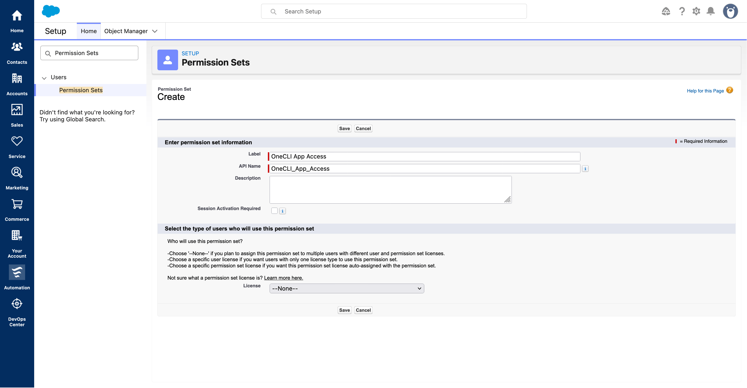 Create a dedicated permission set without adding unrelated privileges.