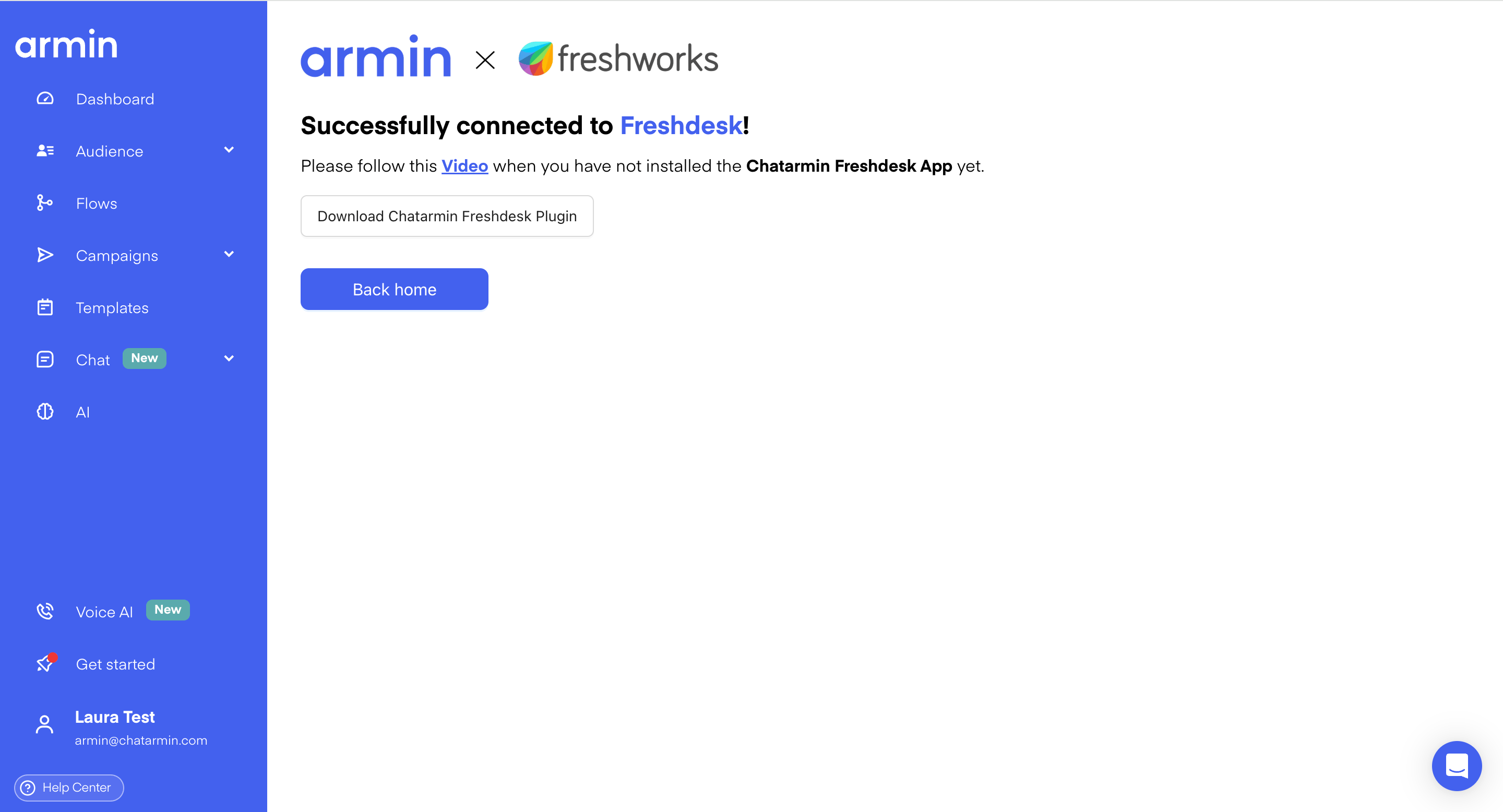 Chatarmin help center image