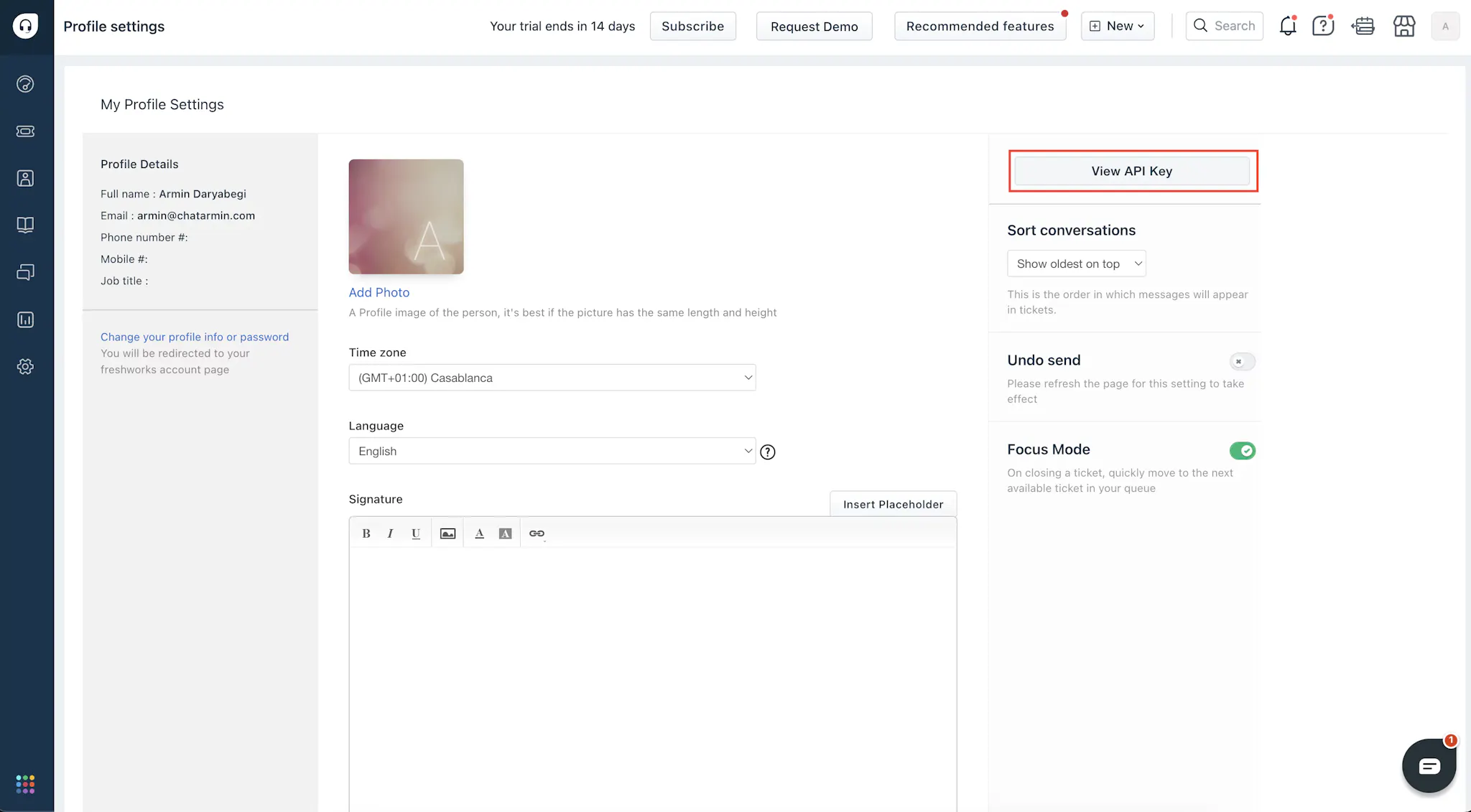 Chatarmin help center image