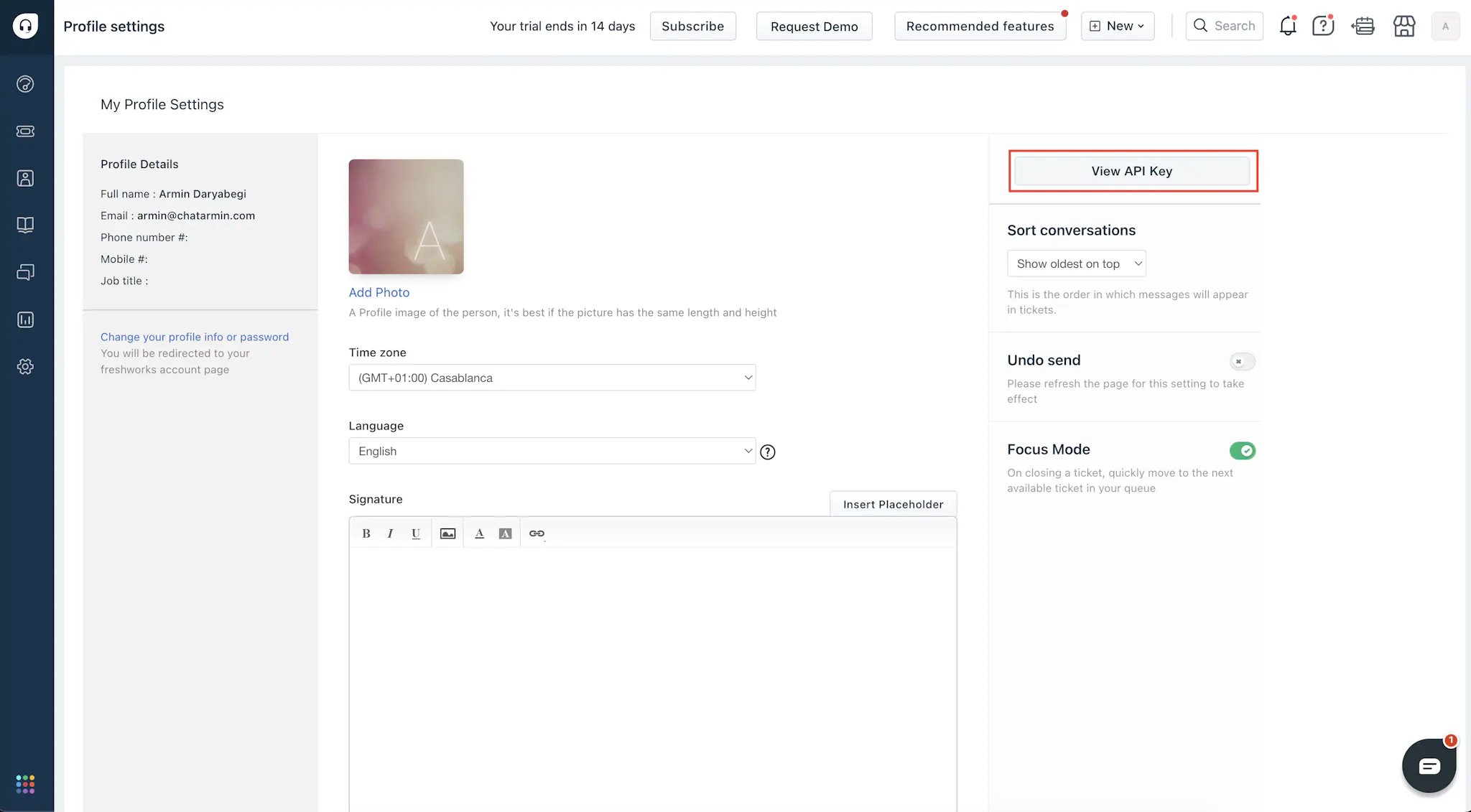 Chatarmin help center image