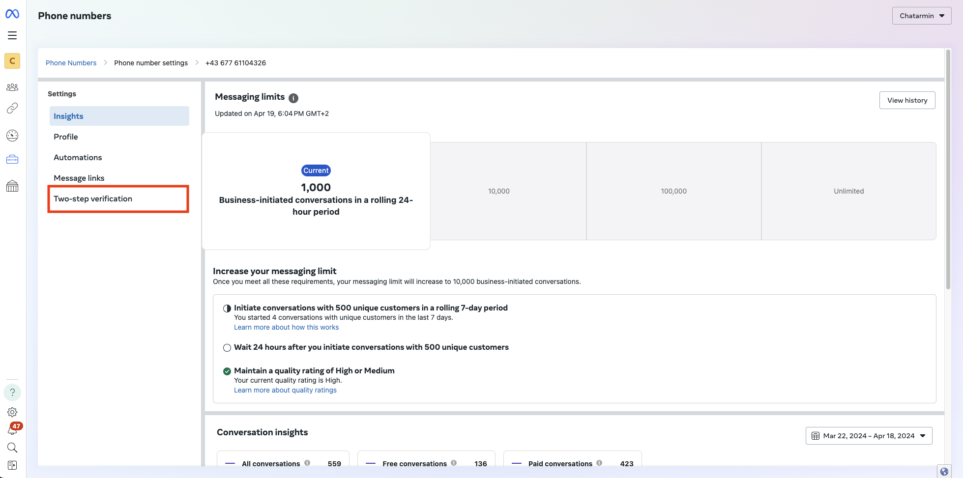 Chatarmin help center image