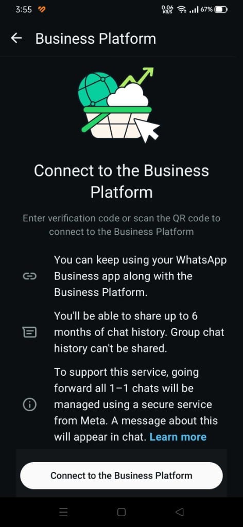 In der WhatsApp Business App mit der Business Platform verbinden