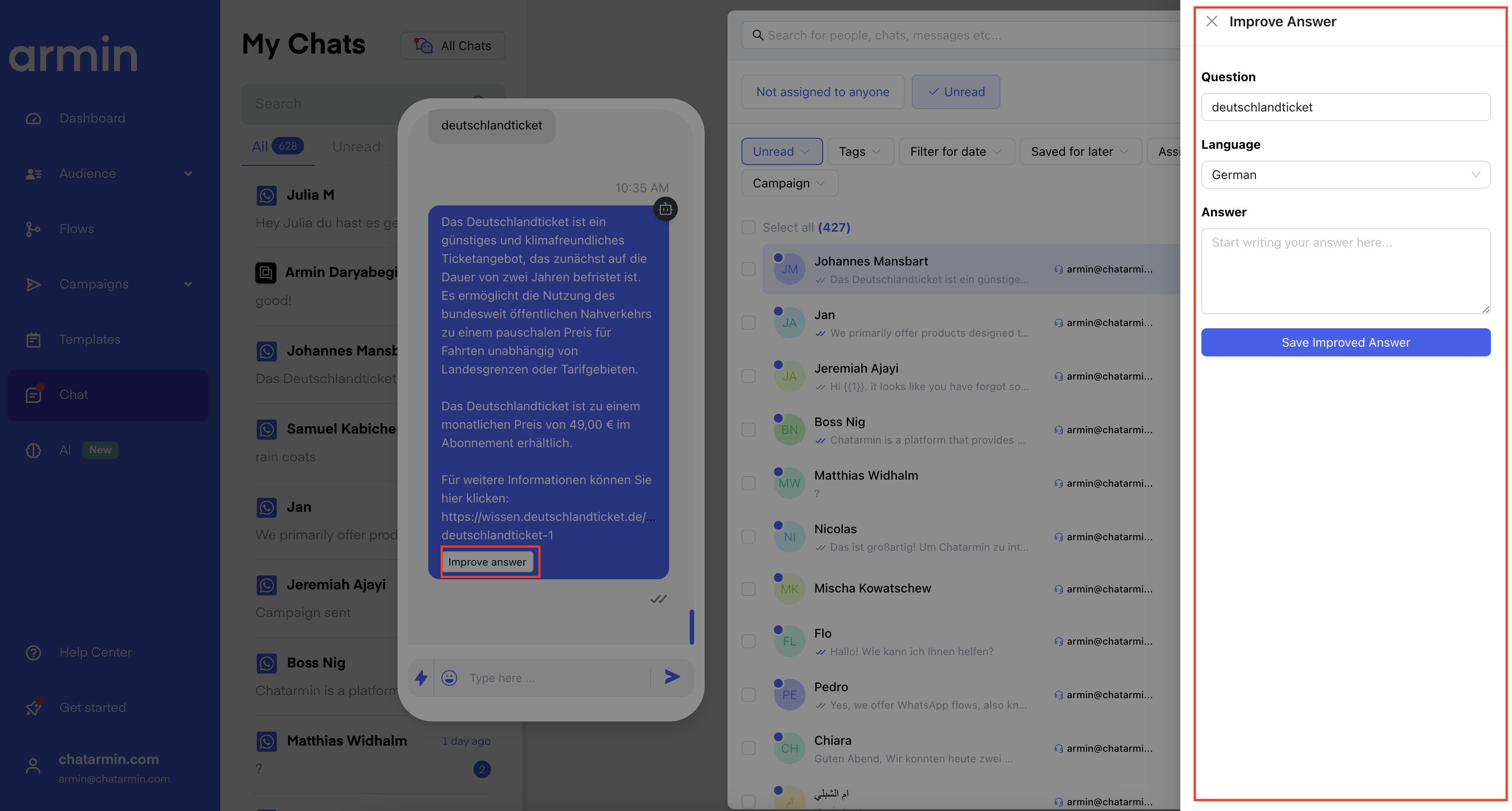 Chatarmin help center image
