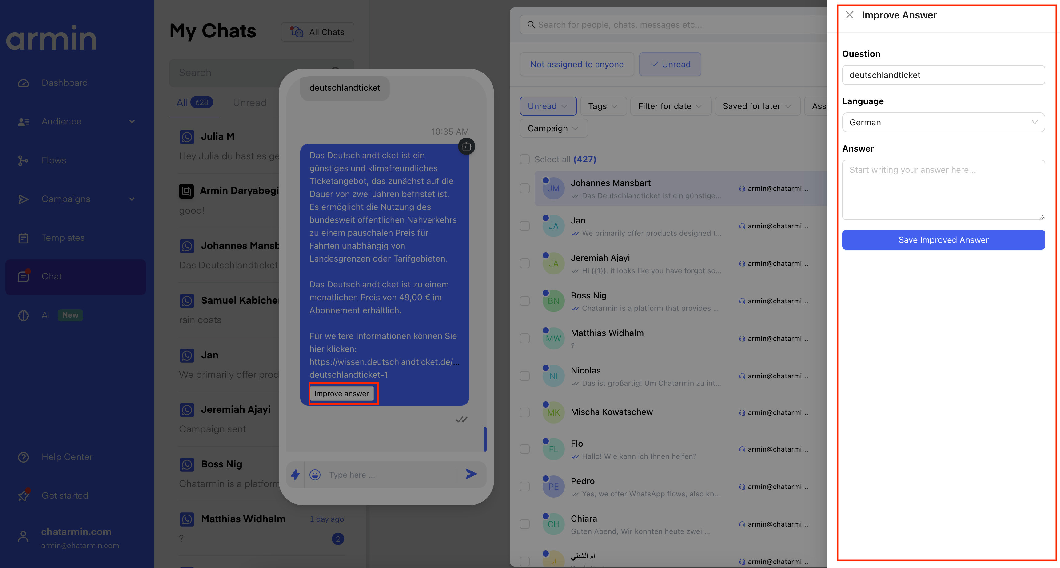 Chatarmin help center image