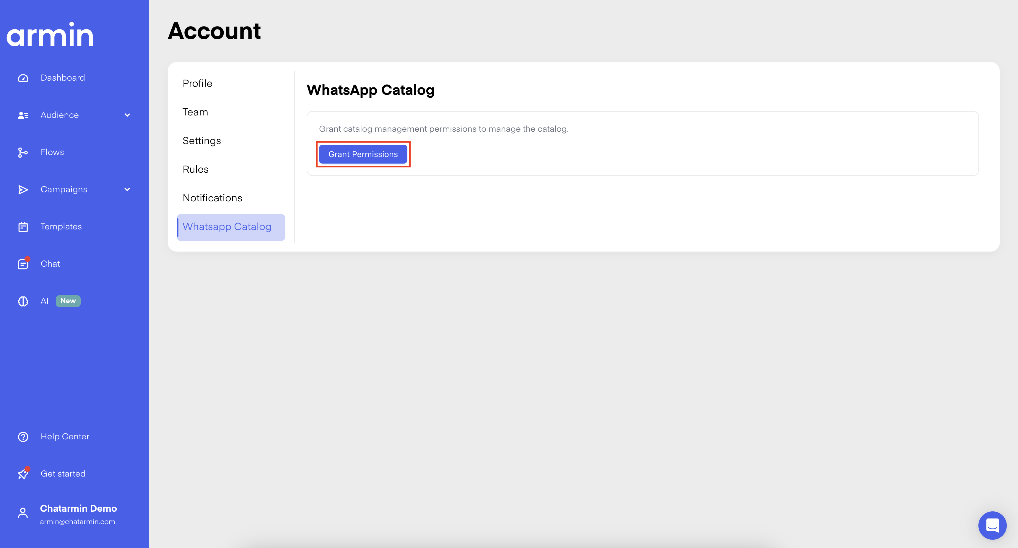 Chatarmin help center image
