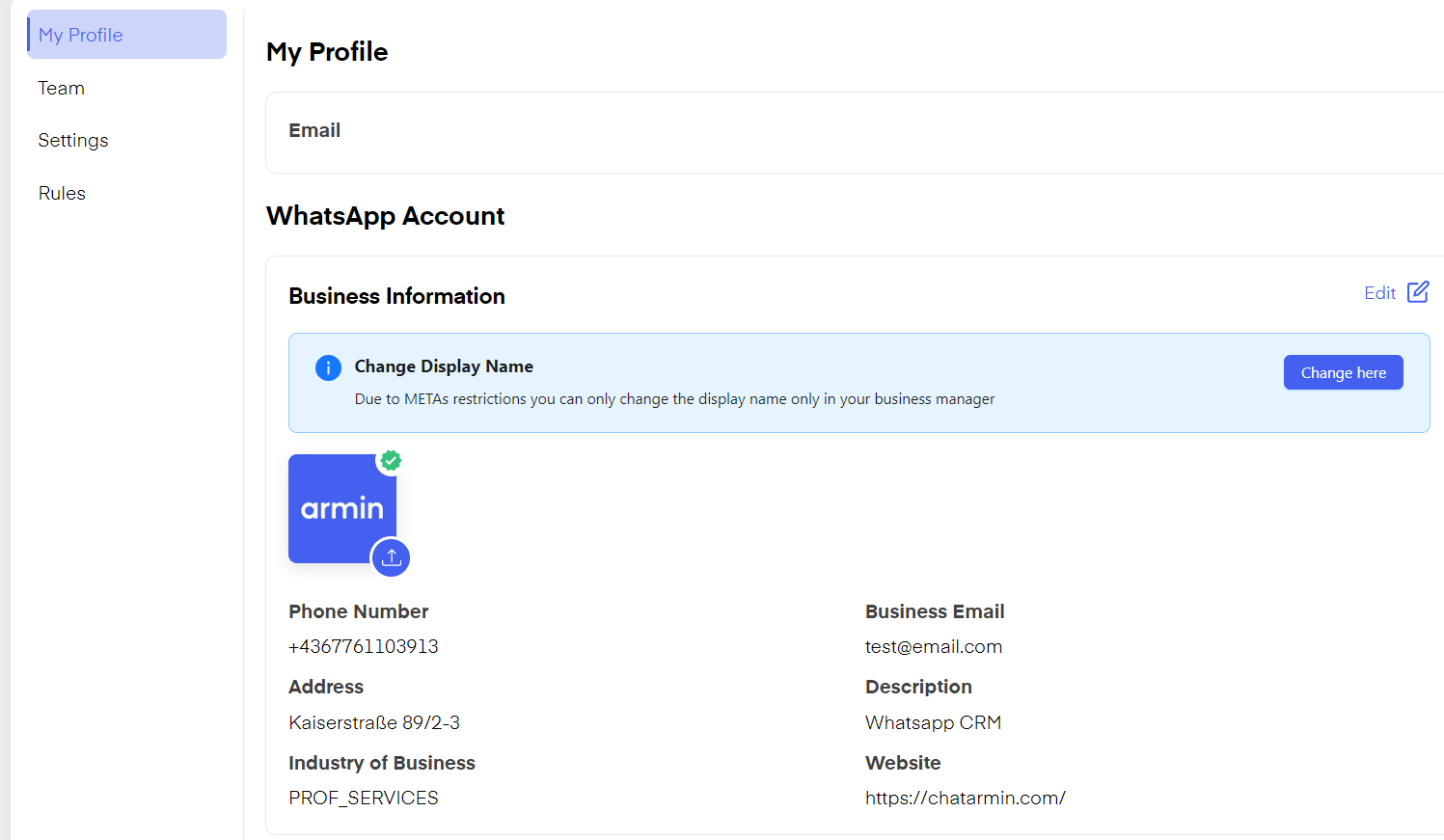 Chatarmin help center image