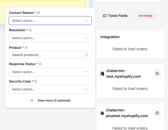Create field configuration panel