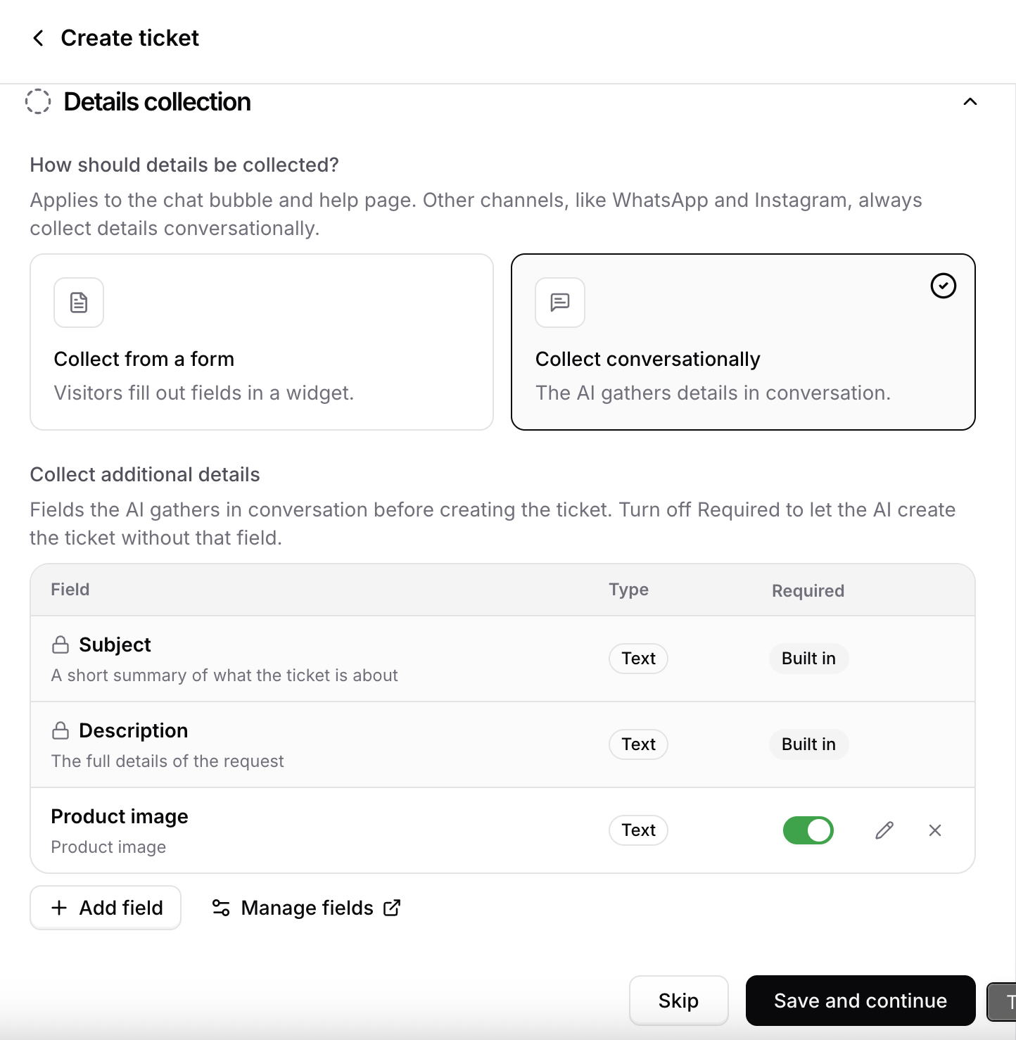 Chatbase Helpdesk details collection