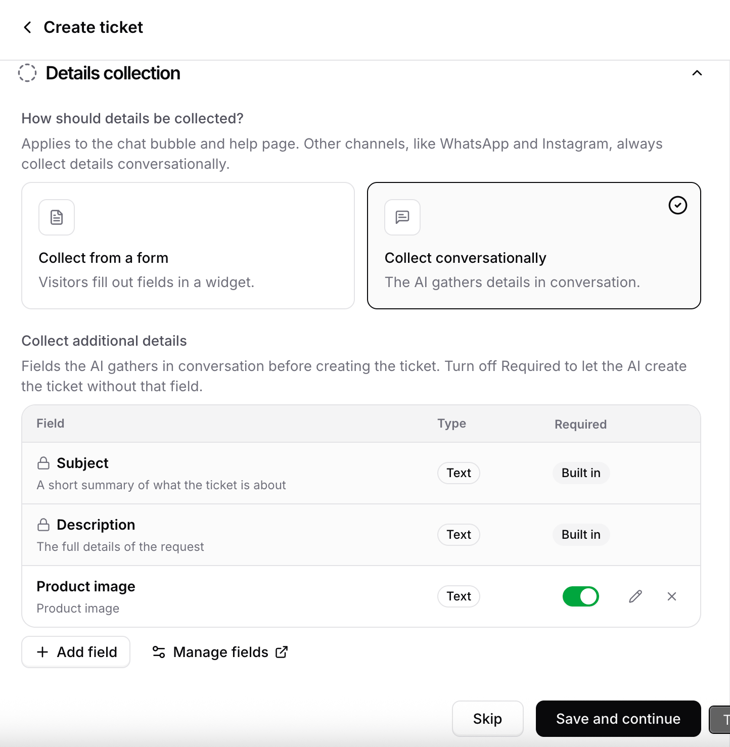 Chatbase Helpdesk details collection