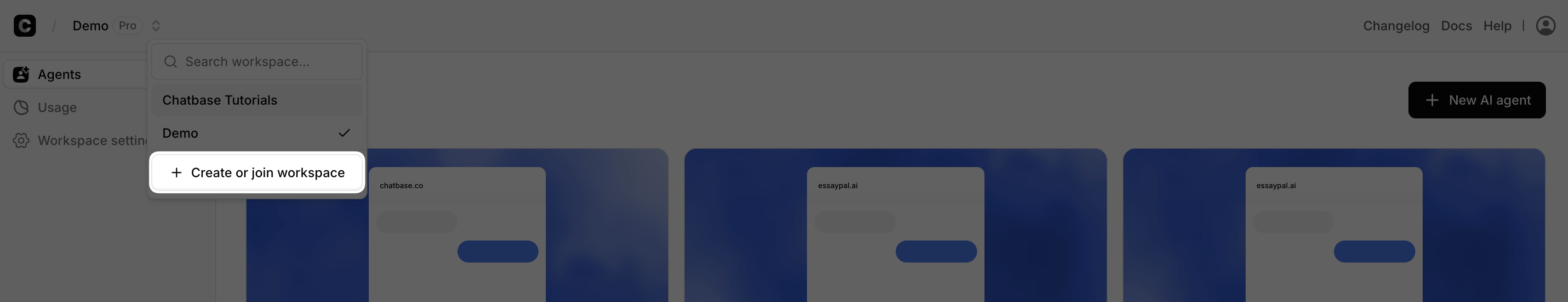 Workspace Settings General