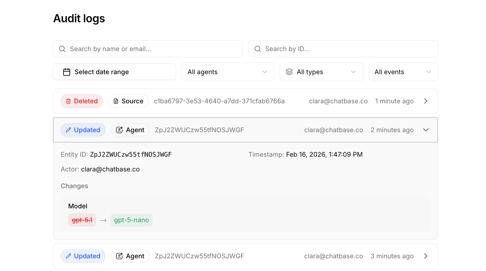 Workspace Settings API Keys