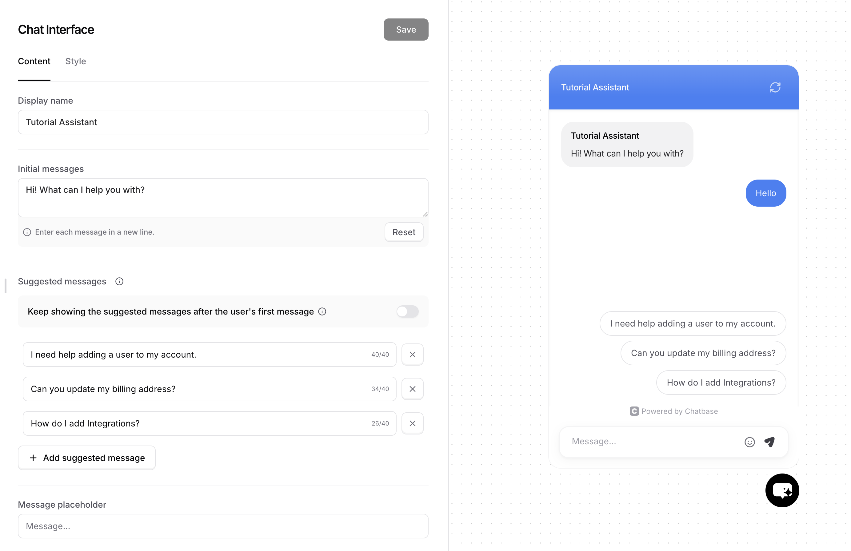 Chatbase Embed Code Example
