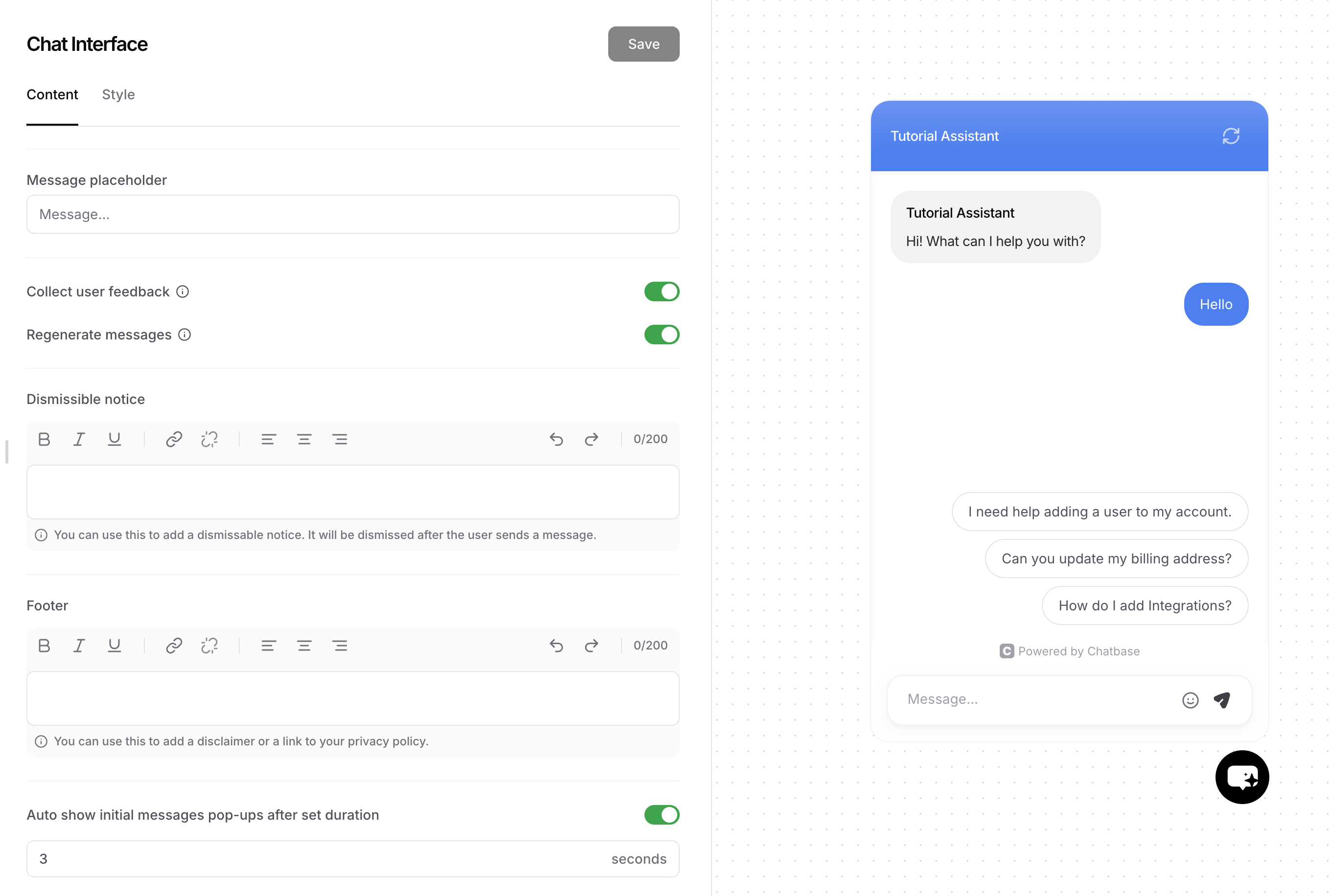 Chatbase Embed Code Example