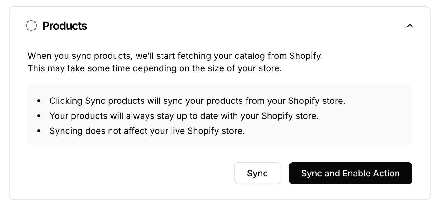 Shopify Sync Products